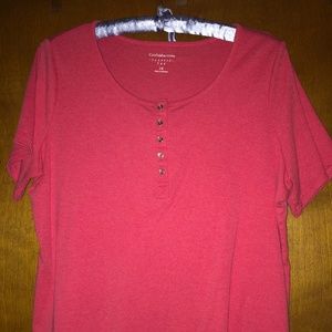 Croft&Barrow Classic Tee 1X Red